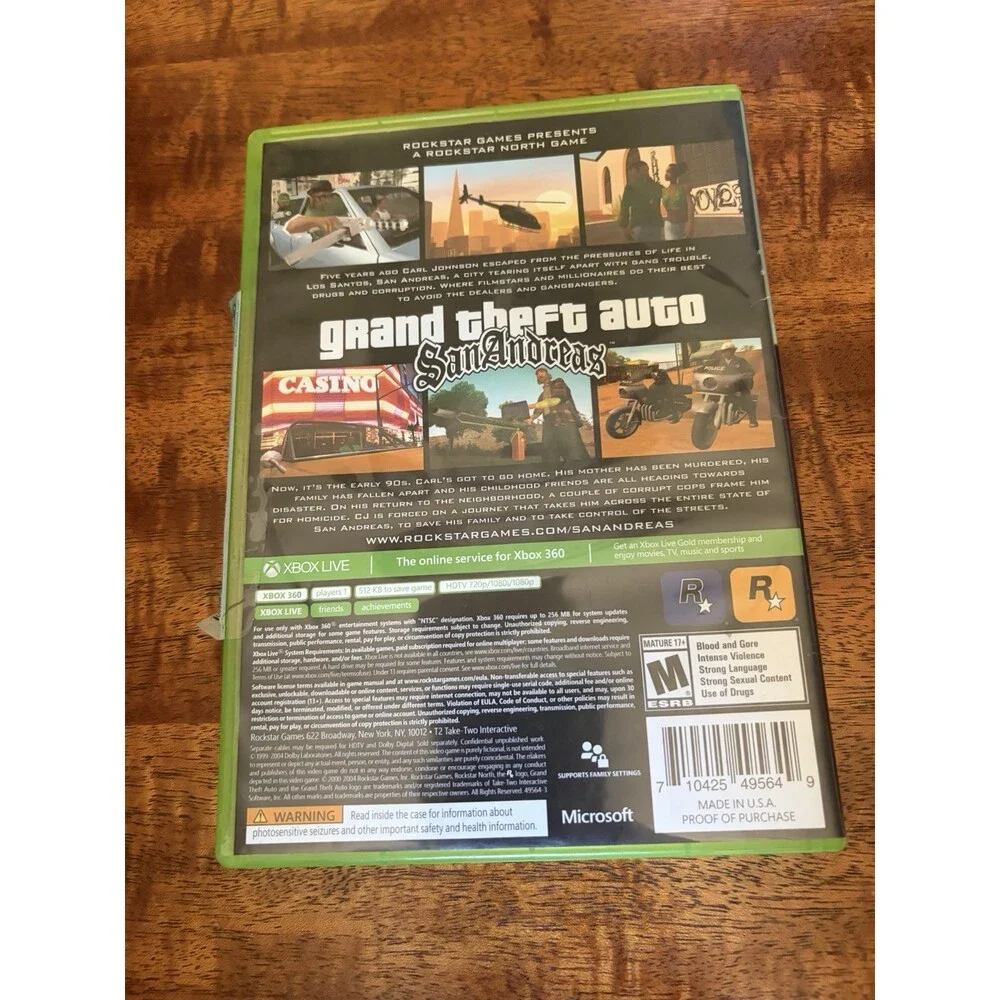 Grand Theft Auto: San Andreas - Platinum Hits (Xbox 360, 2015)